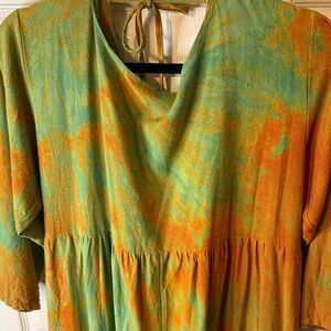 Free People Multicolor Ankle-Length Jumpsuit 100% raw silk